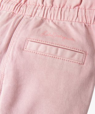 Pantalon en toile avec taille élastique bébé fille - LuluCastagnette vue3 - LULUCASTAGNETTE - GEMO
