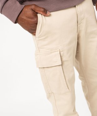 Pantalon cargo coupe straight en coton stretch homme vue2 - GEMO (HOMME) - GEMO