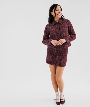 Veste courte aspect tweed femme vue1 - GEMO(FEMME PAP) - GEMO