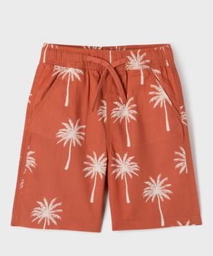 Bermuda large à motif palmiers garçon vue1 - GEMO (ENFANT) - GEMO
