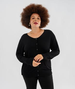 Gilet fin long à col rond femme grande taille vue5 - GEMO (G TAILLE) - GEMO