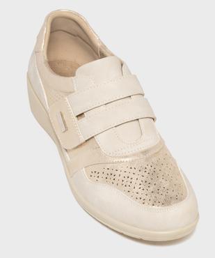 Derbies confort look sport à bride scratch femme vue5 - G'FLEX - GEMO