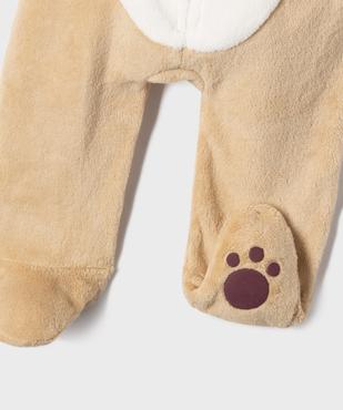 Combinaison pyjama à capuche motif ourson bébé fille  vue3 - GEMO(BB COUCHE) - GEMO