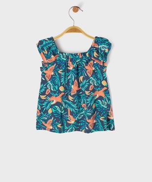 Blouse à bretelles à motifs fleuris bébé fille vue3 - GEMO 4G BEBE - GEMO