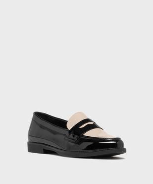 Mocassins vernis bicolores bout amande femme vue2 - VALENTINA BALDA - GEMO