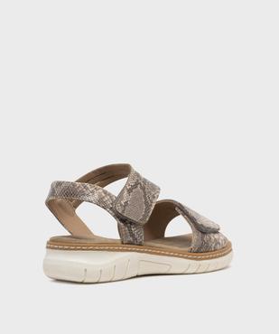 Sandales confort fermeture scratch femme vue4 - G'FLEX - GEMO