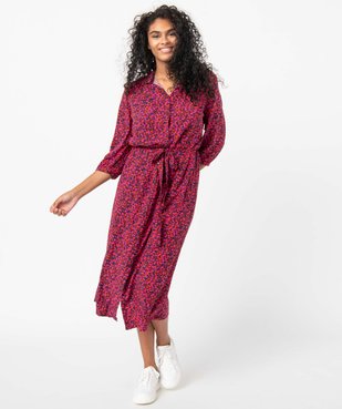 Robe femme imprimée longueur chevilles vue1 - GEMO(FEMME PAP) - GEMO