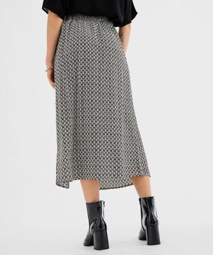 Jupe longue imprimée en viscose femme vue3 - GEMO 4G FEMME - GEMO