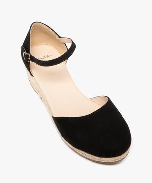 Chaussures en suédine à talon compensé en corde femme vue5 - VALENTINA BALDA - GEMO