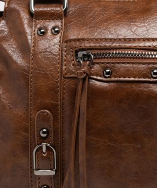 Sac à main verni mat à clous et bandoulière amovible femme vue4 - GEMO (ACCESS) - GEMO