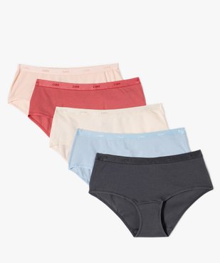 Boxers en coton stretch confort femme (lot de 5) - Les Pockets Dim vue1 - DIM - GEMO