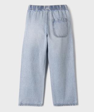 Jean large délavé à taille élastiquée garçon vue3 - GEMO (ENFANT) - GEMO