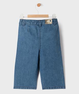 Jean large avec noeud à la taille bébé fille - LuluCastagnette vue3 - LULUCASTAGNETTE - GEMO