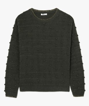 Pull femme avec détails en relief et finitions pailletées vue4 - GEMO(FEMME PAP) - GEMO