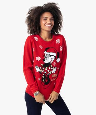 Pull de Noël femme avec motif Minnie – Disney vue1 - DISNEY DTR - GEMO