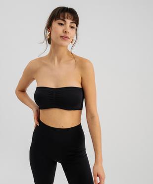 Soutien-gorge bandeau sans coutures avec coussinets amovibles vue10 - GEMO 4G FEMME - GEMO
