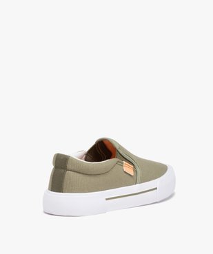 Slip-on garçon en toile unie à col élastiqué vue4 - GEMO 4G GARCON - GEMO