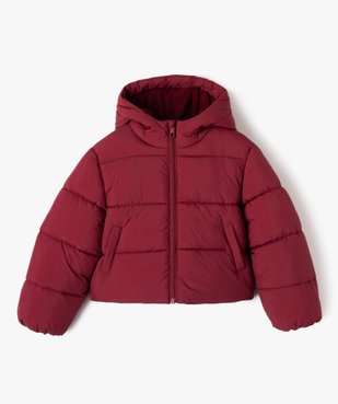 Blouson matelassé court à capuche fille vue2 - GEMO 4G FILLE - GEMO