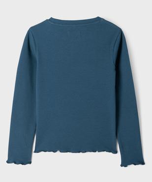 Tee-shirt manches longues en maille côtelée fille vue6 - GEMO 4G FILLE - GEMO