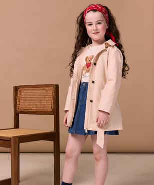 Trench à capuche en matière déperlante fille - LuluCastagnette vue6 - LULU CASTAGNETTE GEMO FOR GOOD - GEMO