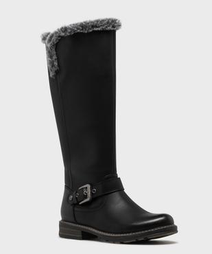 Bottes esprit biker avec fourrure imitation femme - Valentina Baldano vue3 - VALENTINA BALDA - GEMO