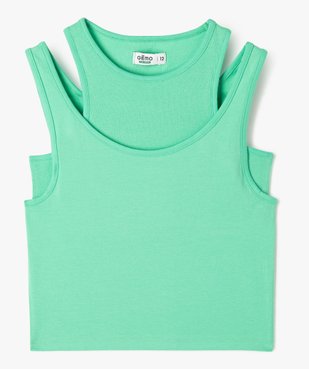 Débardeur effet 2 en 1 avec brassière intégrée fille vue2 - GEMO 4G FILLE - GEMO