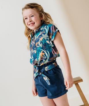 Chemise sans manches loose en viscose imprimée fille vue8 - GEMO 4G FILLE - GEMO