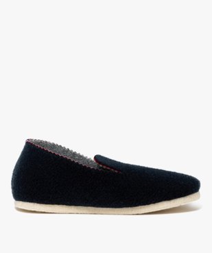 Chaussons homme pantoufles unies à bords dentelés vue1 - GEMO(HOMWR HOM) - GEMO