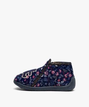 Chaussons bébé fille en velours imprimé fleurs - Lulu Castagnette vue3 - LULU CASTAGNETT - GEMO