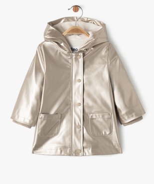 Manteau imperméable doublé à capuche bébé fille vue1 - GEMO(BEBE DEBT) - GEMO