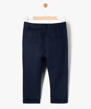 Pantalon en lin et coton bébé garçon vue4 - GEMO 4G BEBE - GEMO