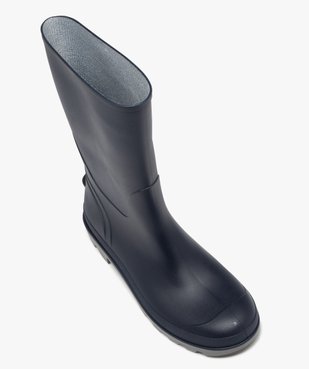 Bottes de pluie homme unies à semelle crantée avec cran de déchaussage  vue5 - GEMO (EQUIPT) - GEMO