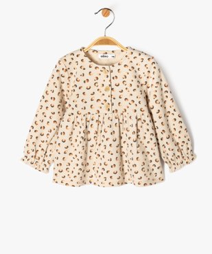 Blouse à manches longues à motifs tachetés bébé fille vue1 - GEMO(BEBE DEBT) - GEMO
