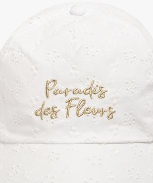 Casquette brodée avec inscription pailletée fille vue2 - GEMO 4G FILLE - GEMO