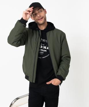 Blouson zippé style bombers homme vue2 - GEMO 4G HOMME - GEMO