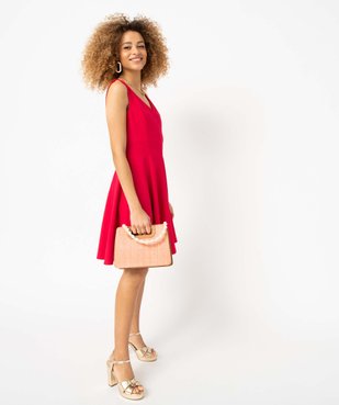 Robe femme avec col V et brides croisées dans le dos vue5 - GEMO(FEMME PAP) - GEMO