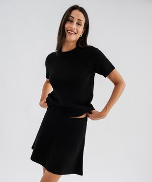 Pull manches courtes douillet et chaud femme vue2 - GEMO(FEMME PAP) - GEMO