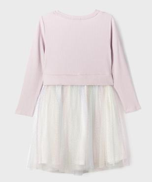 Robe avec jupe en tulle à paillettes fille vue3 - GEMO (ENFANT) - GEMO