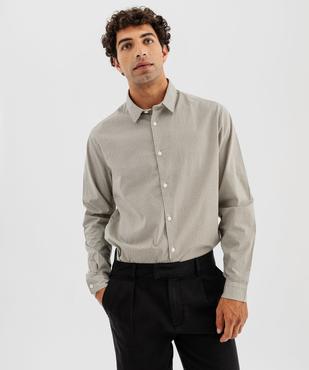 Chemise à micro-motifs homme  vue1 - GEMO 4G HOMME - GEMO