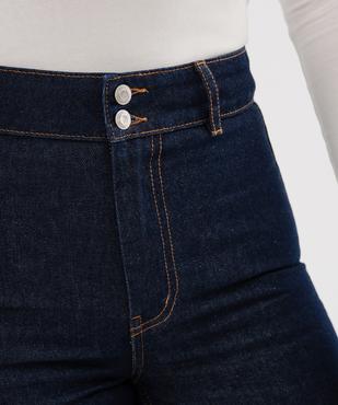 Jean straight taille haute sans poches en denim léger femme vue2 - GEMO 4G FEMME - GEMO