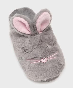 Chaussons mules en fourrure imitation avec oreilles de lapin femme vue5 - GEMO 4G FEMME - GEMO