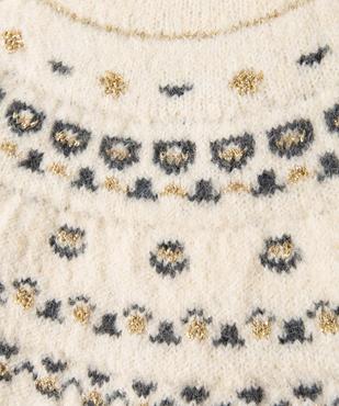 Pull de Noël bébé fille à motifs pailletés - LuluCastagnette vue3 - LULUCASTAGNETTE - GEMO