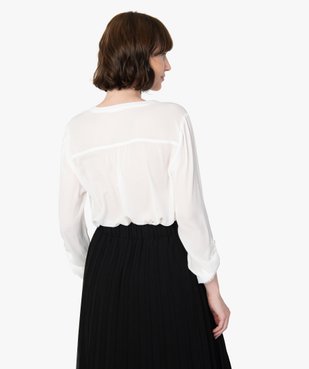 Blouse femme en voile avec manches retroussables vue3 - GEMO(FEMME PAP) - GEMO