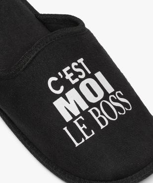 Mules d’intérieur homme avec inscription humoristique vue6 - GEMO(HOMWR HOM) - GEMO