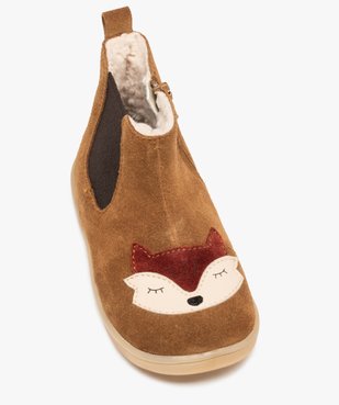 Boots bébé garçon dessus cuir motif renard – NA! vue5 - NA! - GEMO