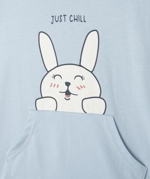 Pyjama bicolore avec motif animaux fille vue2 - GEMO 4G FILLE - GEMO