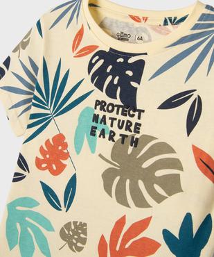 Pyjashort en jersey de coton imprimé garçon vue2 - GEMO 4G GARCON - GEMO