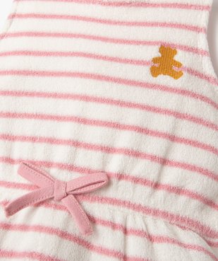 Combishort bébé à bretelles en éponge rayé - LuluCastagnette vue2 - LULUCASTAGNETTE - GEMO