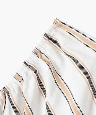 Chemise fille à col Bardot et manches courtes vue2 - GEMO (JUNIOR) - GEMO