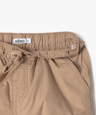 Pantalon cargo taille élastiquée garçon vue3 - GEMO (ENFANT) - GEMO